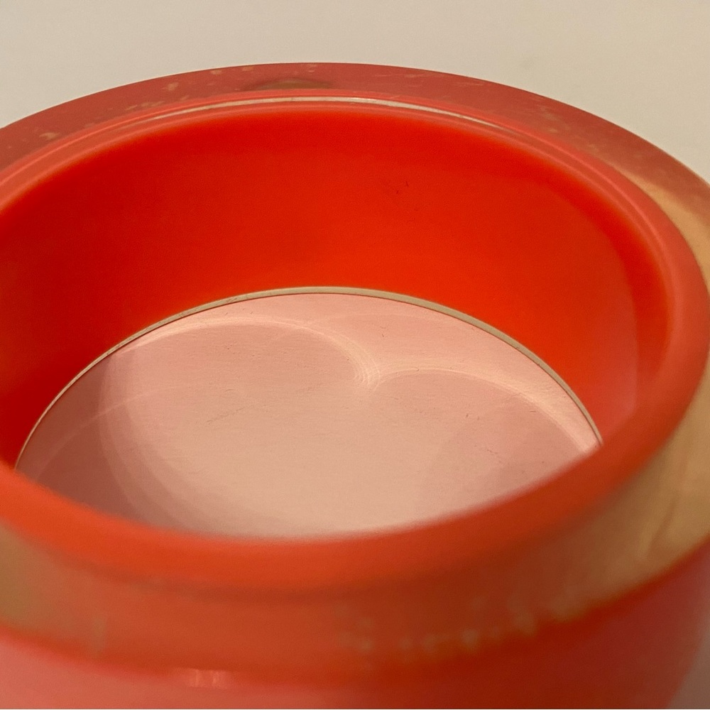 KATE SPADE BRACELET BANGLE ORANGE CLEAR LUCITE GOLD SPADE ONE SIZE OS SLIP ON - Picture 7 of 9